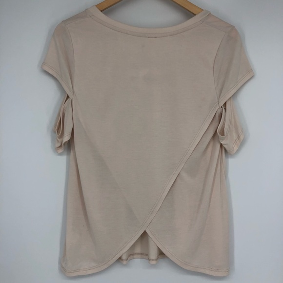 NWT Lazy Sunday V-Neck Criss Cross Back Tee - Picture 3 of 7